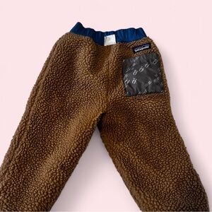 Patagonia Brown Sherpa Pants with Black Pocket